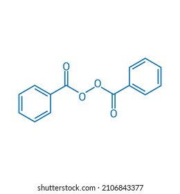 Chemical Structure Of Benzoyl Peroxide (C14H10O4)