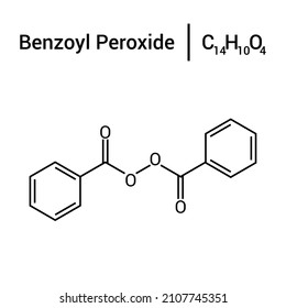 Chemical Structure Of Benzoyl Peroxide (C14H10O4)