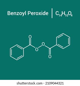 Chemical Structure Of Benzoyl Peroxide (C14H10O4)