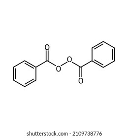 Chemical Structure Of Benzoyl Peroxide (C14H10O4)