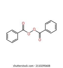 Chemical Structure Of Benzoyl Peroxide (C14H10O4)