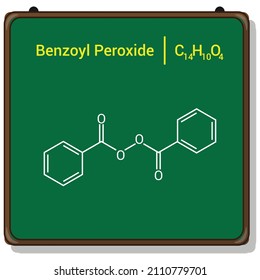 Chemical Structure Of Benzoyl Peroxide (C14H10O4)