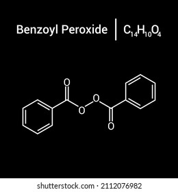 Chemical Structure Of Benzoyl Peroxide (C14H10O4)