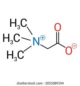 chemical structure of Betaine (C5H11NO2)