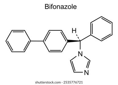 Estrutura química do bifonazol, substância medicamentosa