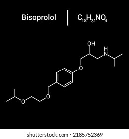 chemical structure of Bisoprolol (C18H31NO4)