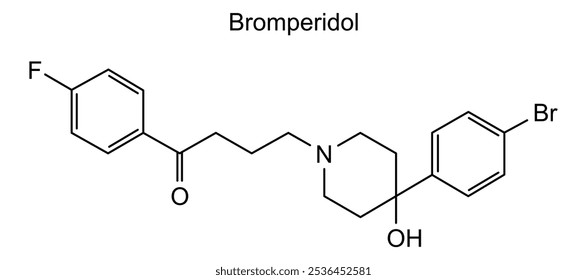 Estrutura química do bromperidol, substância medicamentosa