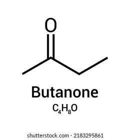 Chemical Structure Butanone C4h8o Stock Vector (Royalty Free ...