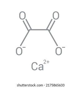 Chemical Structure Of Calcium Oxalate (CaC2O4)