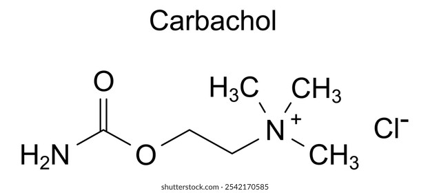 Estrutura química do carbacol, substância medicamentosa