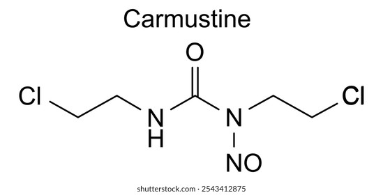 Estrutura química da carmustina, substância medicamentosa