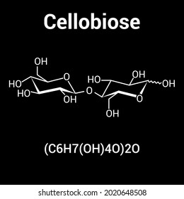 chemical structure of Cellobiose (C6H7(OH)4O)2O