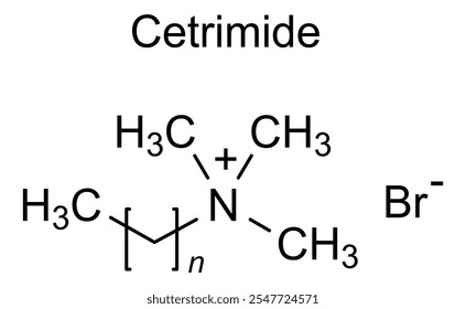 Estrutura química da cetrimida, substância medicamentosa