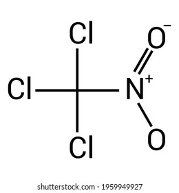 chemical structure of chloropicrin (Cl3CNO2)