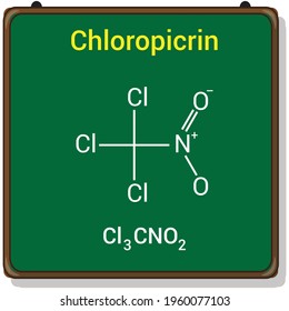 chemical structure of chloropicrin (Cl3CNO2)