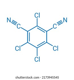 chemical structure of Chlorothalonil (C8Cl4N2)