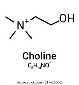 chemical structure of Choline (C5H14NO+)