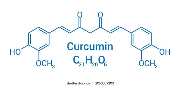 estructura química de Curcumin (C21H20O6)