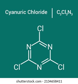 chemical structure of Cyanuric chloride (C3Cl3N3)