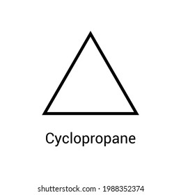 Chemical Structure Of Cyclopropane (C3H6)