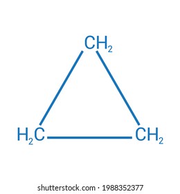 Chemical Structure Of Cyclopropane (C3H6)