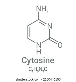 Chemical Structure Of Cytosine (C4H5N3O)