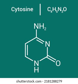 Chemical Structure Of Cytosine (C4H5N3O)