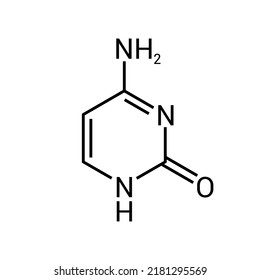 Chemical Structure Of Cytosine (C4H5N3O)