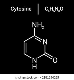 Chemical Structure Of Cytosine (C4H5N3O)