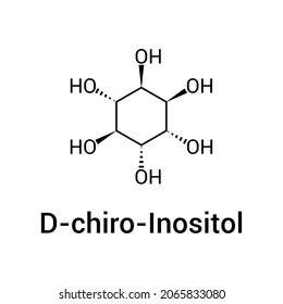 chemical structure of D-chiro-Inositol (C6H12O6)