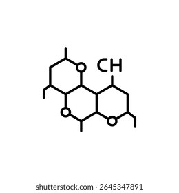 Chemical Structure Diagram Showing Molecular Connectivity And Bonds