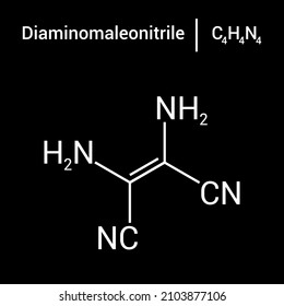 chemical structure of Diaminomaleonitrile (C4H4N4)