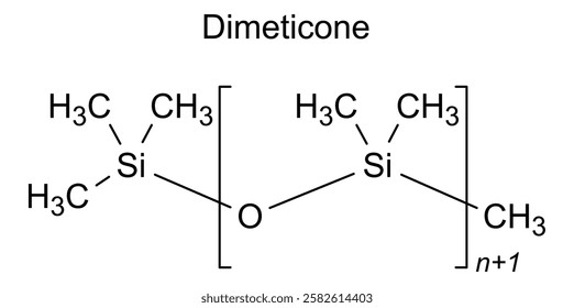 Chemical structure of dimeticone, drug substance