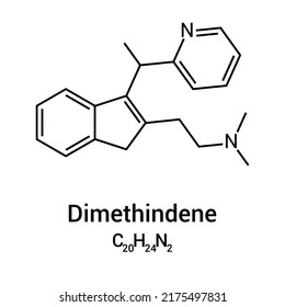 chemical structure of Dimetindene (C20H24N2)