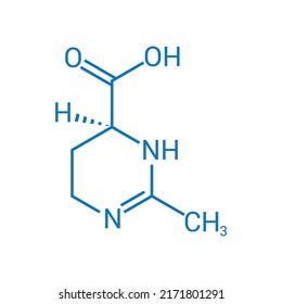 chemical structure of Ectoine (C6H10N2O2)