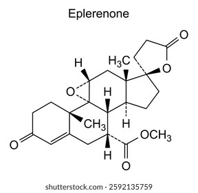 Chemical structure of eplerenone, drug substance