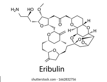 Chemical structure of Eribulin.Eribulin mesylate is an inhibitor of microtubule function and is used as an antineoplastic agent for refractory, metastatic breast cancer and liposarcoma. svg