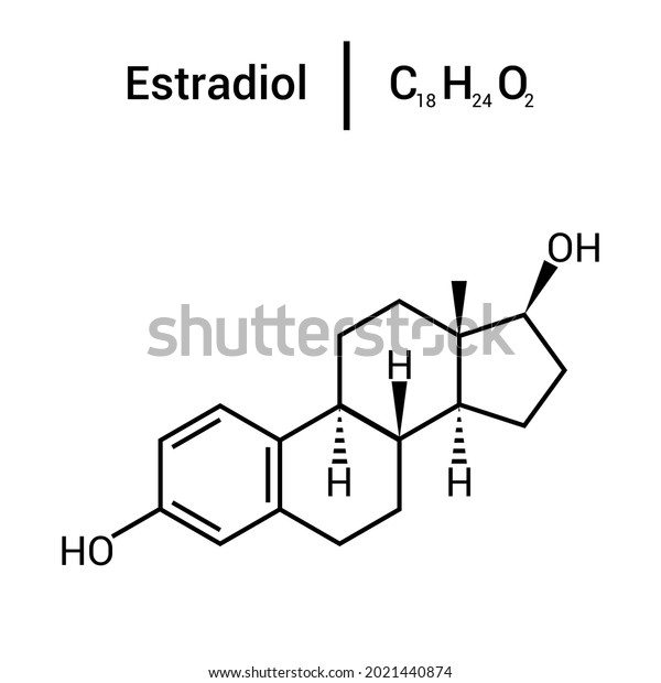 Chemical Structure Estradiol C18h24o2 Stock Vector Royalty Free 2021440874 Shutterstock 8301