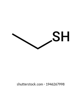 Chemical Structure Ethanethiol C2h6s Stock Vector (Royalty Free ...