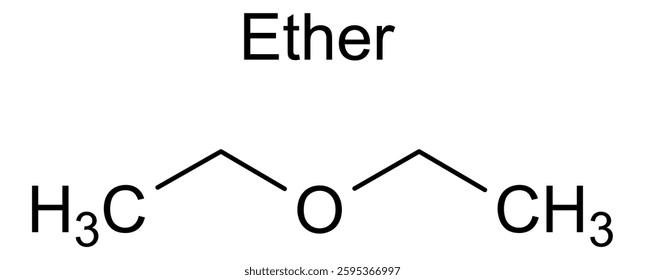 Chemical structure of ether, drug substance