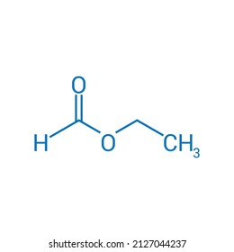 chemical structure of Ethyl formate (C3H6O2)