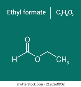 Chemical Structure Ethyl Formate C3h6o2: เวกเตอร์สต็อก (ปลอดค่า ...