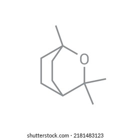 chemische Struktur von Eucalyptol (C10H18O)