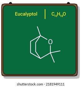 chemical structure of Eucalyptol (C10H18O)