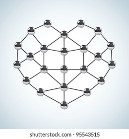 Chemical structure in the form of heart