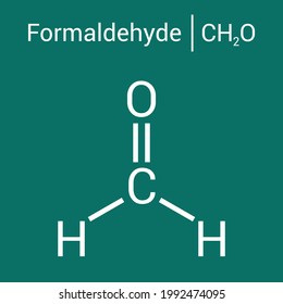 chemical structure of formaldehyde (CH2O)