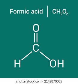 chemical structure of Formic acid (CH2O2)