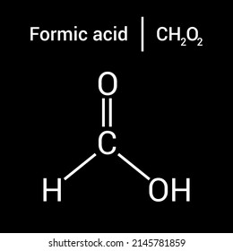 chemical structure of Formic acid (CH2O2)