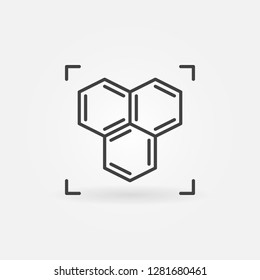 Chemical structure or formula vector concept icon or symbol in thin line style 