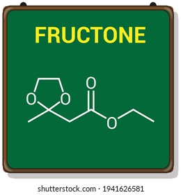 chemical structure of fructone (C8H14O4)